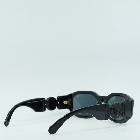 Versace VE4361 536087 Oval Sunglasses – Black/Grey main image 13